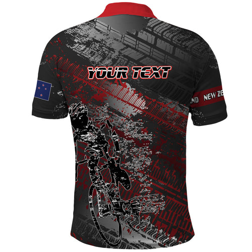 Personalised Cycling New Zealand Polo Shirt Aotearoa Pride Sportswear