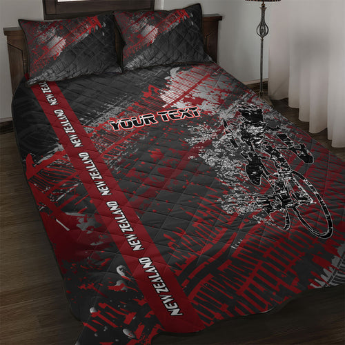 Personalised Cycling New Zealand Quilt Bed Set Aotearoa Pride Sportswear