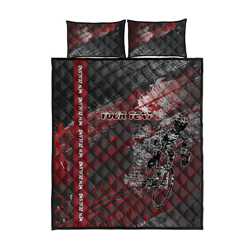 Personalised Cycling New Zealand Quilt Bed Set Aotearoa Pride Sportswear