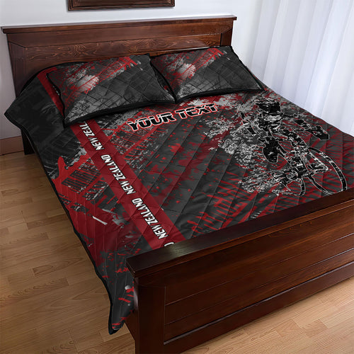 Personalised Cycling New Zealand Quilt Bed Set Aotearoa Pride Sportswear