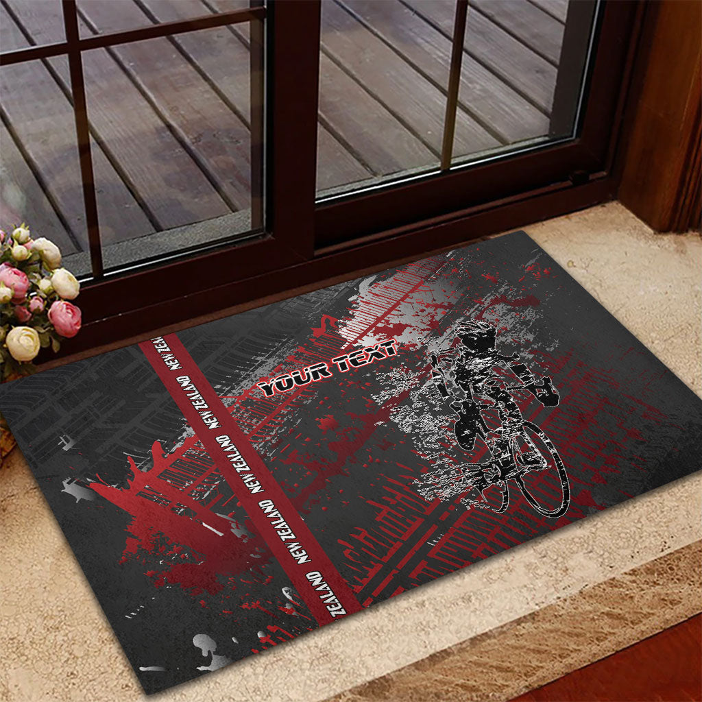 Personalised Cycling New Zealand Rubber Doormat Aotearoa Pride Sportswear
