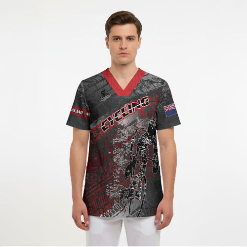 Personalised Cycling New Zealand Scrub Top Aotearoa Pride Sportswear