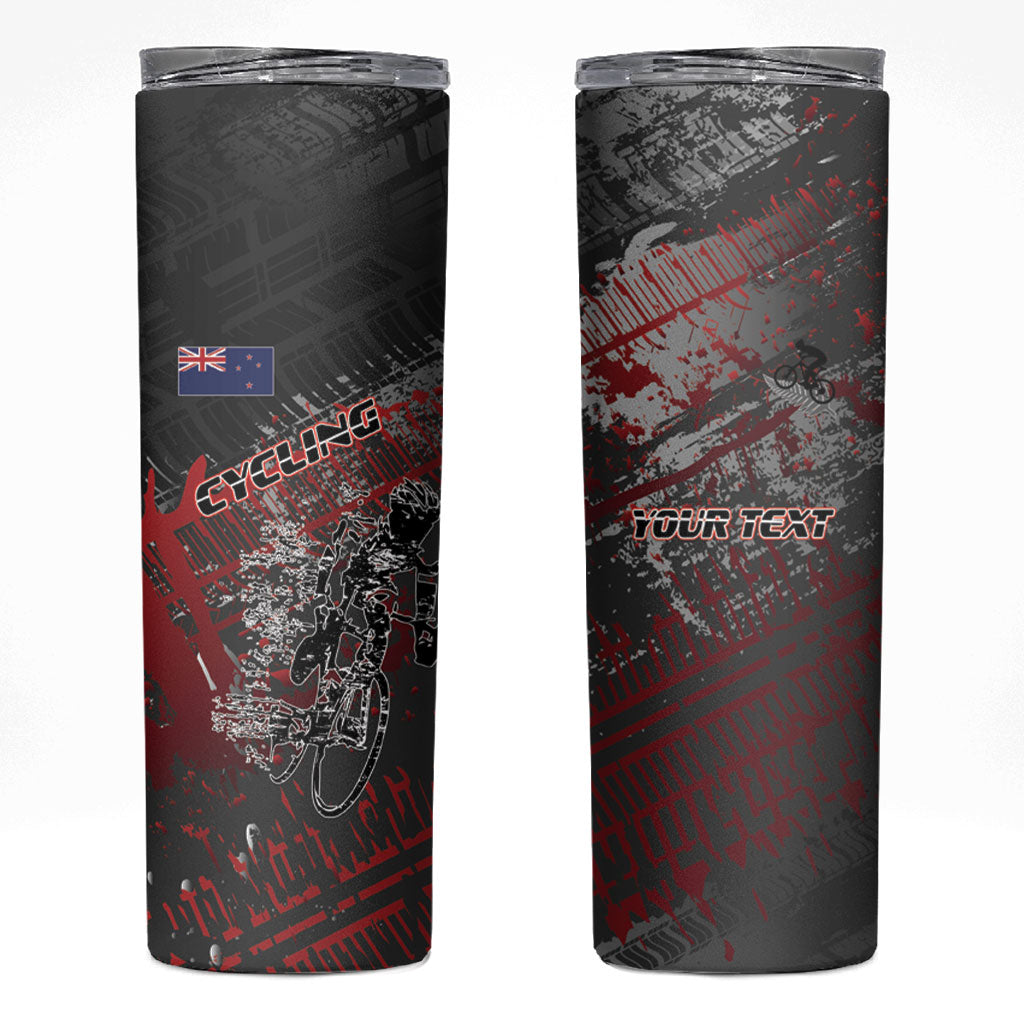 Personalised Cycling New Zealand Skinny Tumbler Aotearoa Pride Sportswear
