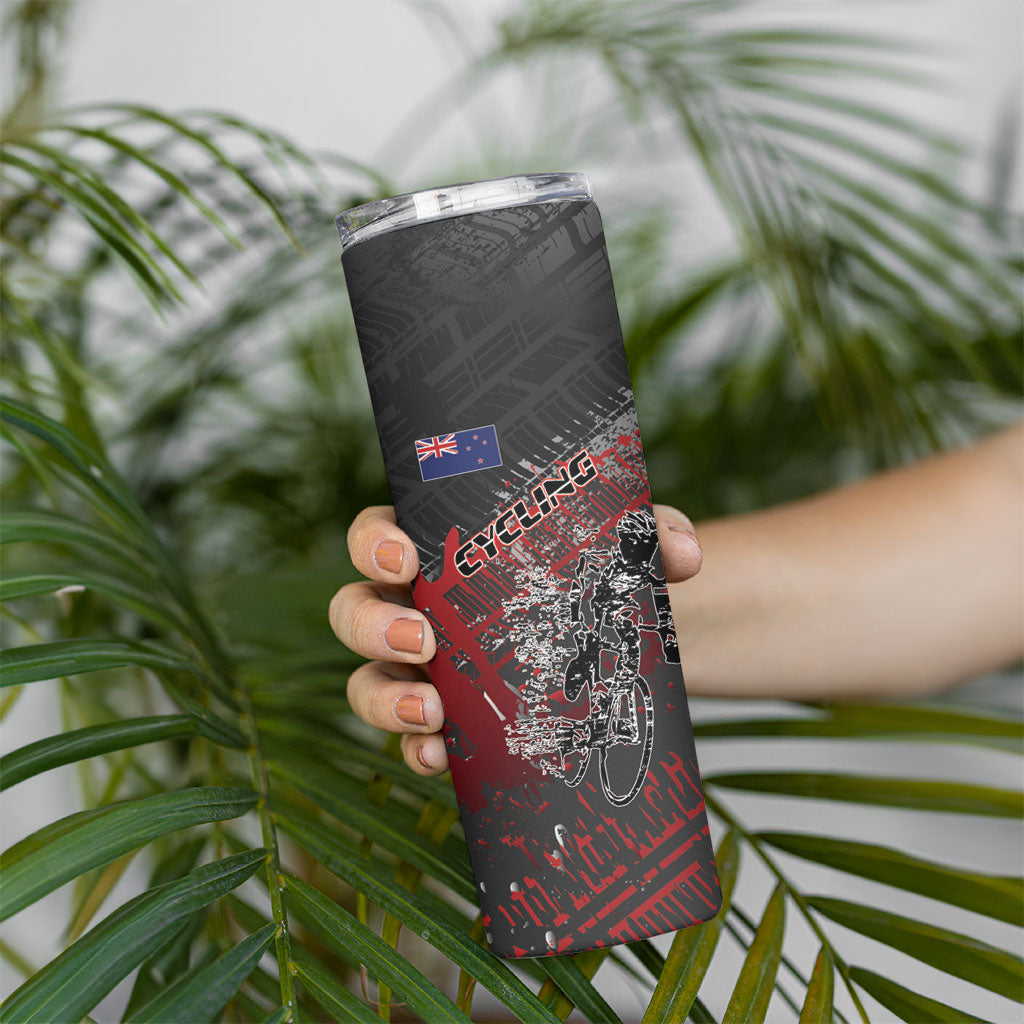 Personalised Cycling New Zealand Skinny Tumbler Aotearoa Pride Sportswear