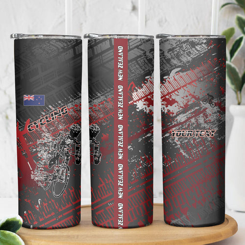 Personalised Cycling New Zealand Skinny Tumbler Aotearoa Pride Sportswear