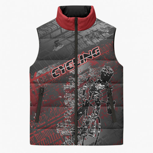 Personalised Cycling New Zealand Sleeveless Puffer Jacket Aotearoa Pride Sportswear