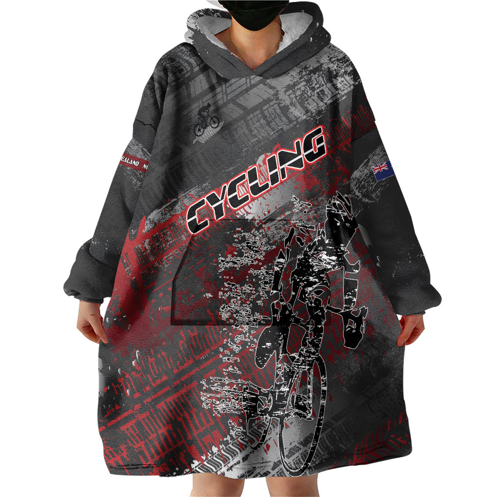 Personalised Cycling New Zealand Wearable Blanket Hoodie Aotearoa Pride Sportswear