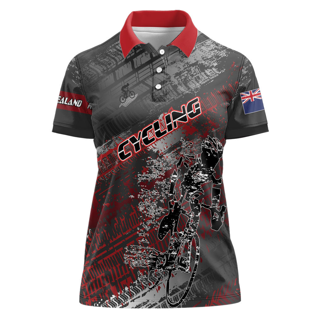 Personalised Cycling New Zealand Women Polo Shirt Aotearoa Pride Sportswear