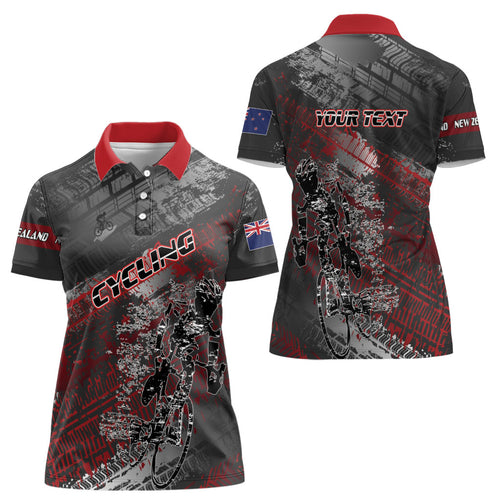 Personalised Cycling New Zealand Women Polo Shirt Aotearoa Pride Sportswear