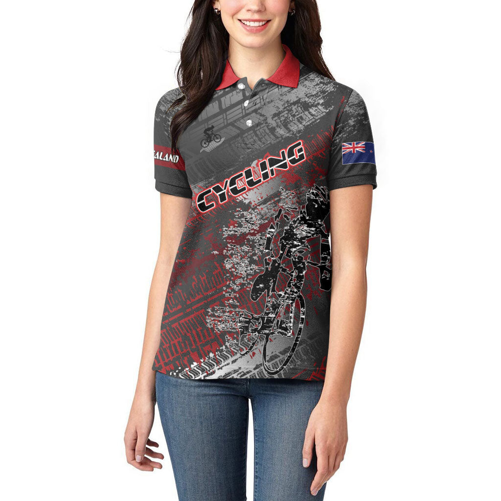 Personalised Cycling New Zealand Women Polo Shirt Aotearoa Pride Sportswear