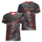 Personalised Cycling New Zealand Women V-Neck T-Shirt Aotearoa Pride Sportswear