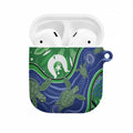 Torres Strait Islands AirPods Case Dhari Turtles Sea Animal Aboriginal Dot Art