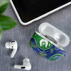 Torres Strait Islands AirPods Case Dhari Turtles Sea Animal Aboriginal Dot Art