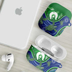 Torres Strait Islands AirPods Case Dhari Turtles Sea Animal Aboriginal Dot Art