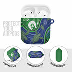 Torres Strait Islands AirPods Case Dhari Turtles Sea Animal Aboriginal Dot Art