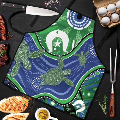 Torres Strait Islands Apron Dhari Turtles Sea Animal Aboriginal Dot Art