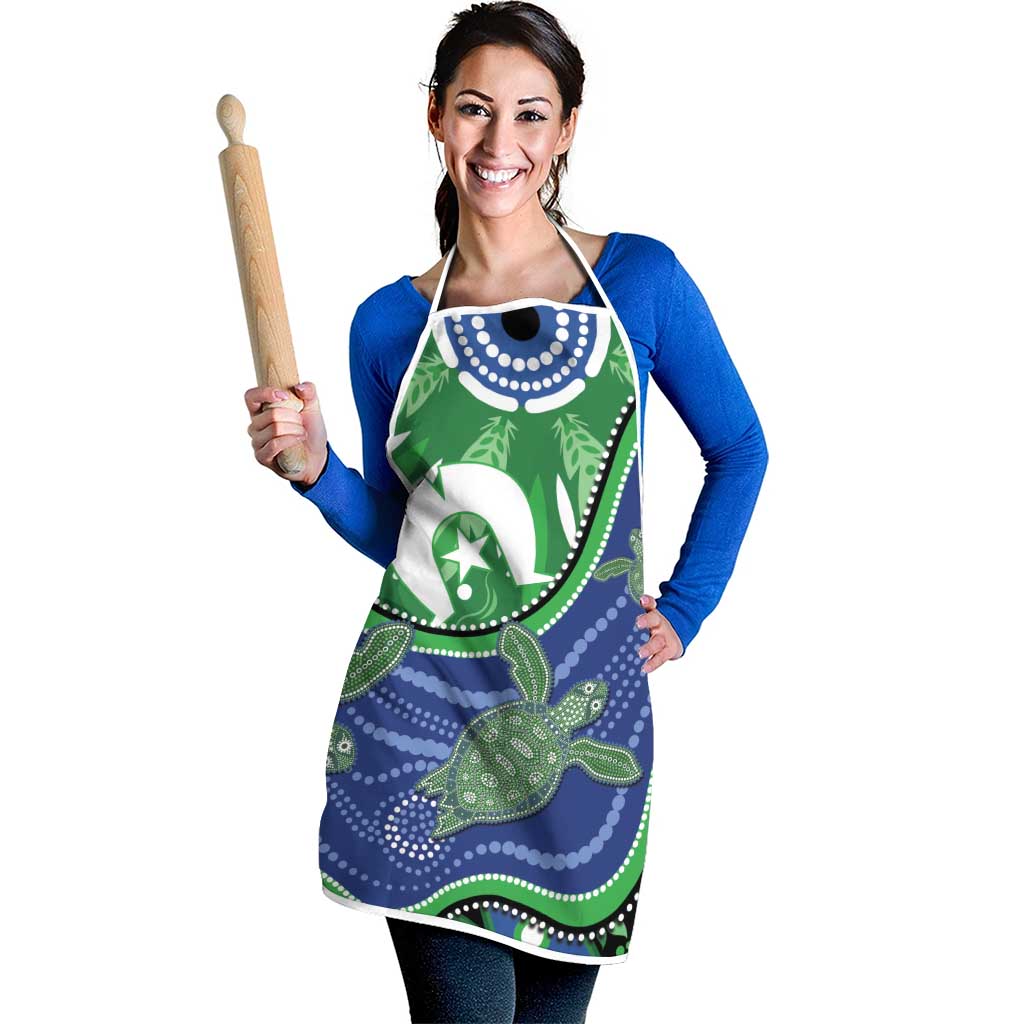 Torres Strait Islands Apron Dhari Turtles Sea Animal Aboriginal Dot Art