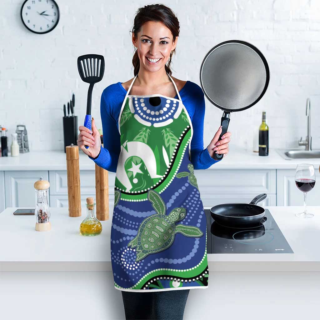 Torres Strait Islands Apron Dhari Turtles Sea Animal Aboriginal Dot Art
