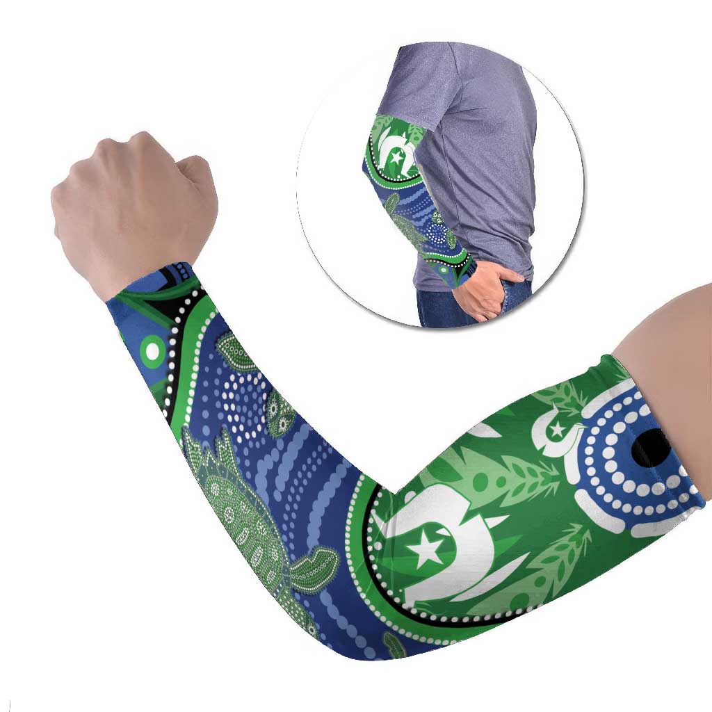Torres Strait Islands Arm Sleeves Dhari Turtles Sea Animal Aboriginal Dot Art