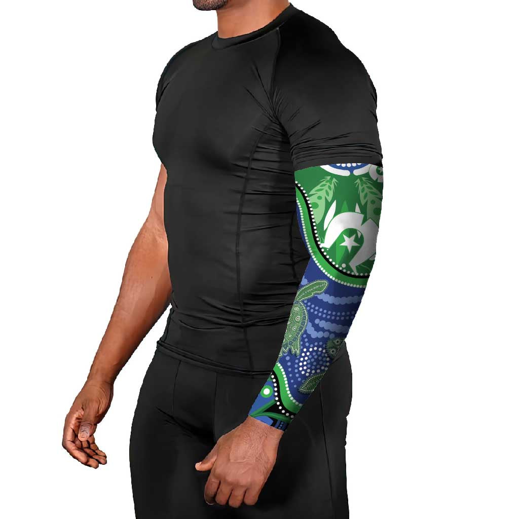 Torres Strait Islands Arm Sleeves Dhari Turtles Sea Animal Aboriginal Dot Art