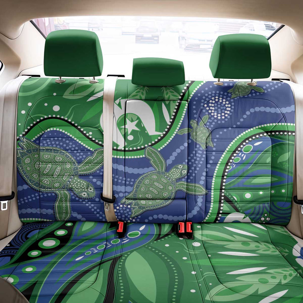 Torres Strait Islands Back Car Seat Cover Dhari Turtles Sea Animal Aboriginal Dot Art