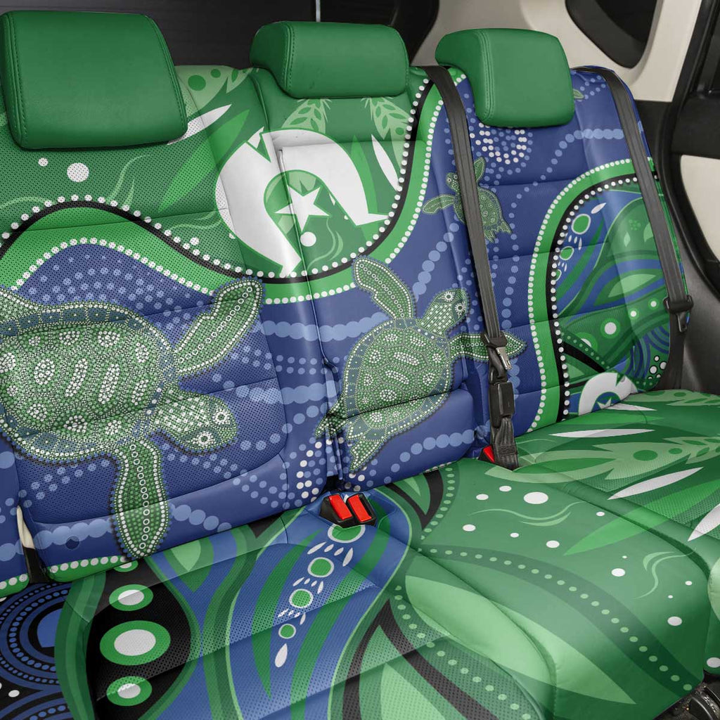 Torres Strait Islands Back Car Seat Cover Dhari Turtles Sea Animal Aboriginal Dot Art