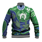 Torres Strait Islands Baseball Jacket Dhari Turtles Sea Animal Aboriginal Dot Art