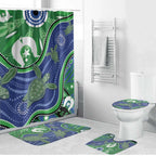 Torres Strait Islands Bathroom Set Dhari Turtles Sea Animal Aboriginal Dot Art