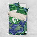 Torres Strait Islands Bedding Set Dhari Turtles Sea Animal Aboriginal Dot Art