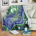 Torres Strait Islands Blanket Dhari Turtles Sea Animal Aboriginal Dot Art