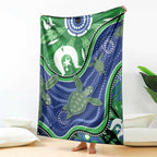 Torres Strait Islands Blanket Dhari Turtles Sea Animal Aboriginal Dot Art