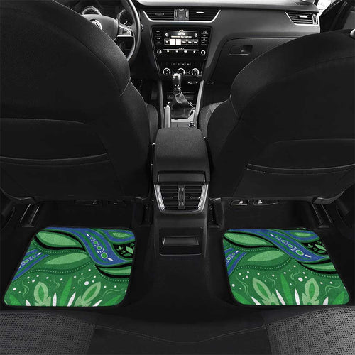 Torres Strait Islands Car Mats Dhari Turtles Sea Animal Aboriginal Dot Art
