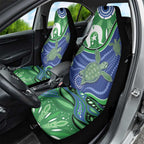Torres Strait Islands Car Seat Cover Dhari Turtles Sea Animal Aboriginal Dot Art