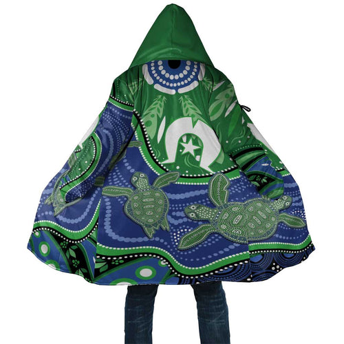 Torres Strait Islands Cloak Dhari Turtles Sea Animal Aboriginal Dot Art