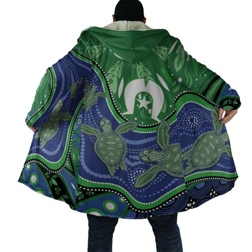Torres Strait Islands Cloak Dhari Turtles Sea Animal Aboriginal Dot Art