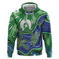 Torres Strait Islands Hoodie Dhari Turtles Sea Animal Aboriginal Dot Art