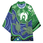 Torres Strait Islands Kimono Dhari Turtles Sea Animal Aboriginal Dot Art
