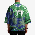 Torres Strait Islands Kimono Dhari Turtles Sea Animal Aboriginal Dot Art
