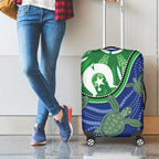 Torres Strait Islands Luggage Cover Dhari Turtles Sea Animal Aboriginal Dot Art