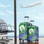 Torres Strait Islands Luggage Cover Dhari Turtles Sea Animal Aboriginal Dot Art