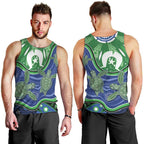 Torres Strait Islands Men Tank Top Dhari Turtles Sea Animal Aboriginal Dot Art