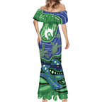 Torres Strait Islands Mermaid Dress Dhari Turtles Sea Animal Aboriginal Dot Art