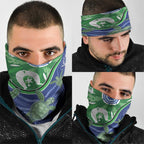 Torres Strait Islands Neck Gaiter Dhari Turtles Sea Animal Aboriginal Dot Art