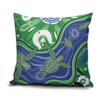 Torres Strait Islands Pillow Cover Dhari Turtles Sea Animal Aboriginal Dot Art