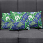 Torres Strait Islands Pillow Cover Dhari Turtles Sea Animal Aboriginal Dot Art
