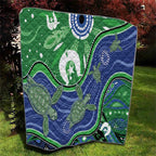 Torres Strait Islands Quilt Dhari Turtles Sea Animal Aboriginal Dot Art