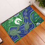 Torres Strait Islands Rubber Doormat Dhari Turtles Sea Animal Aboriginal Dot Art
