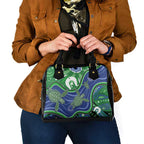 Torres Strait Islands Shoulder Handbag Dhari Turtles Sea Animal Aboriginal Dot Art