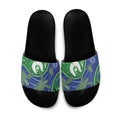Torres Strait Islands Slide Sandals Dhari Turtles Sea Animal Aboriginal Dot Art