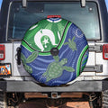 Torres Strait Islands Spare Tire Cover Dhari Turtles Sea Animal Aboriginal Dot Art